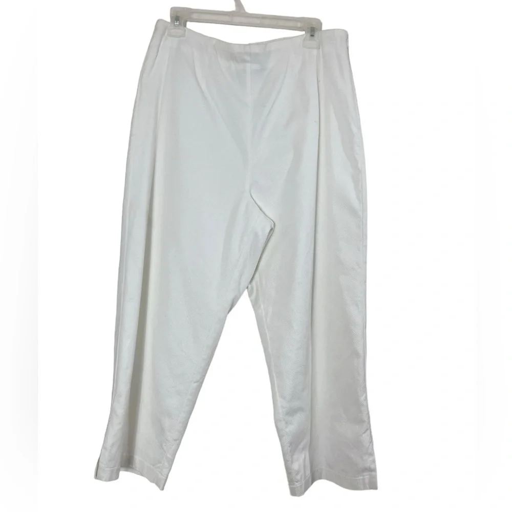 Bob Mackie women’s Wearable Art textures white golf pants. Size large - Picture 1 of 9